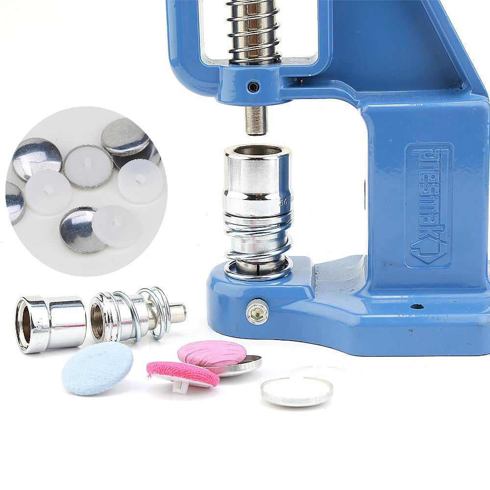 Handmade Fabric Covered DIY Button Maker Press Machine Kit with 4 Size Molds