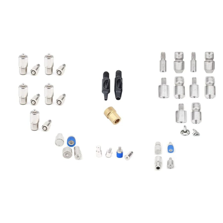 Ensemble de moules d'installation de boutons-pression, rivets, œillets et œillets pour presse à main