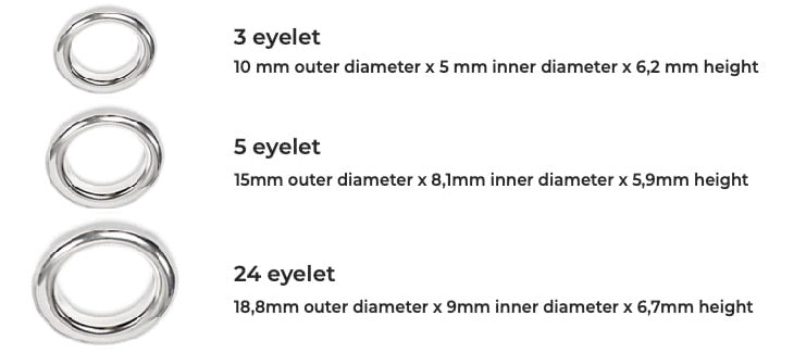 Metal Grommet and Washer 3/8 Inch = 9 mm (24#)