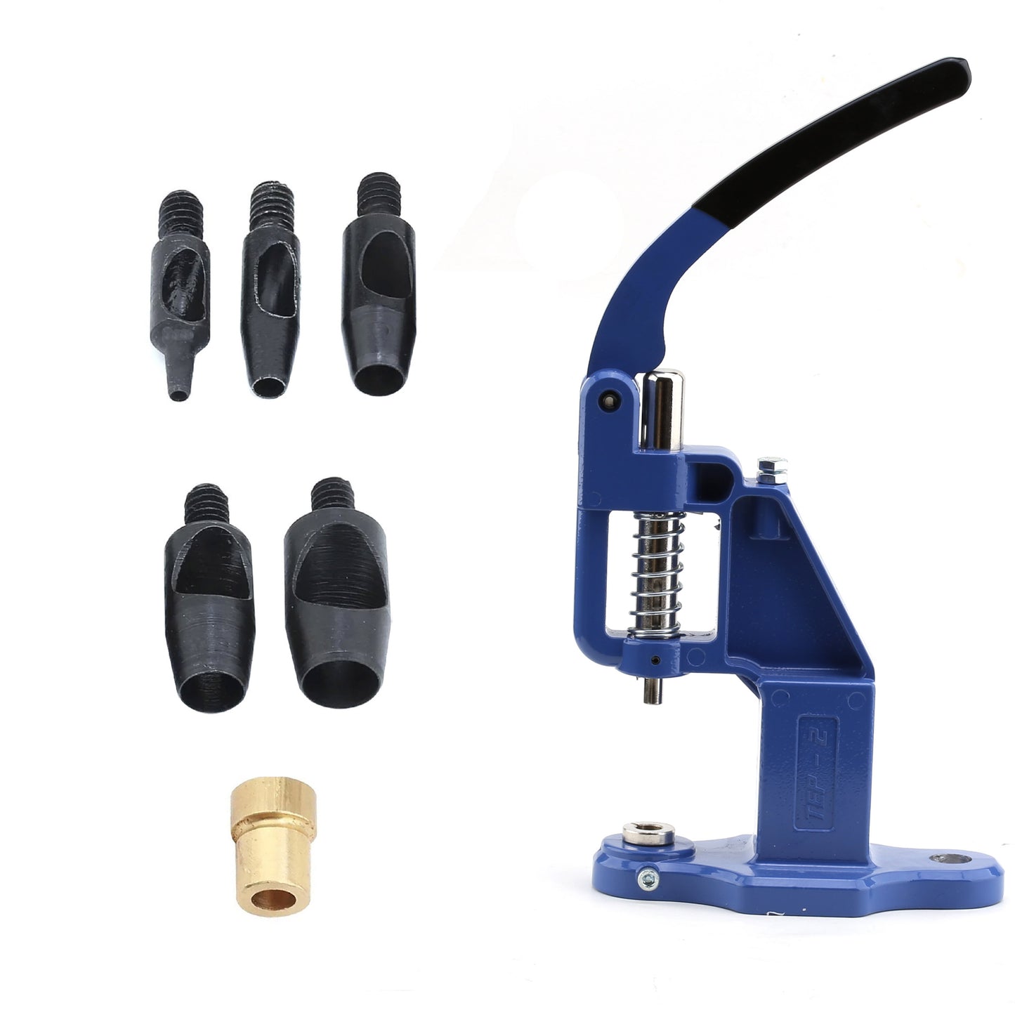 Hole Puncher Set, Punch Press Machine and 2, 4, 6, 8, 10 mm Interchangeable Punch Heads for Leather Craft and Fabric