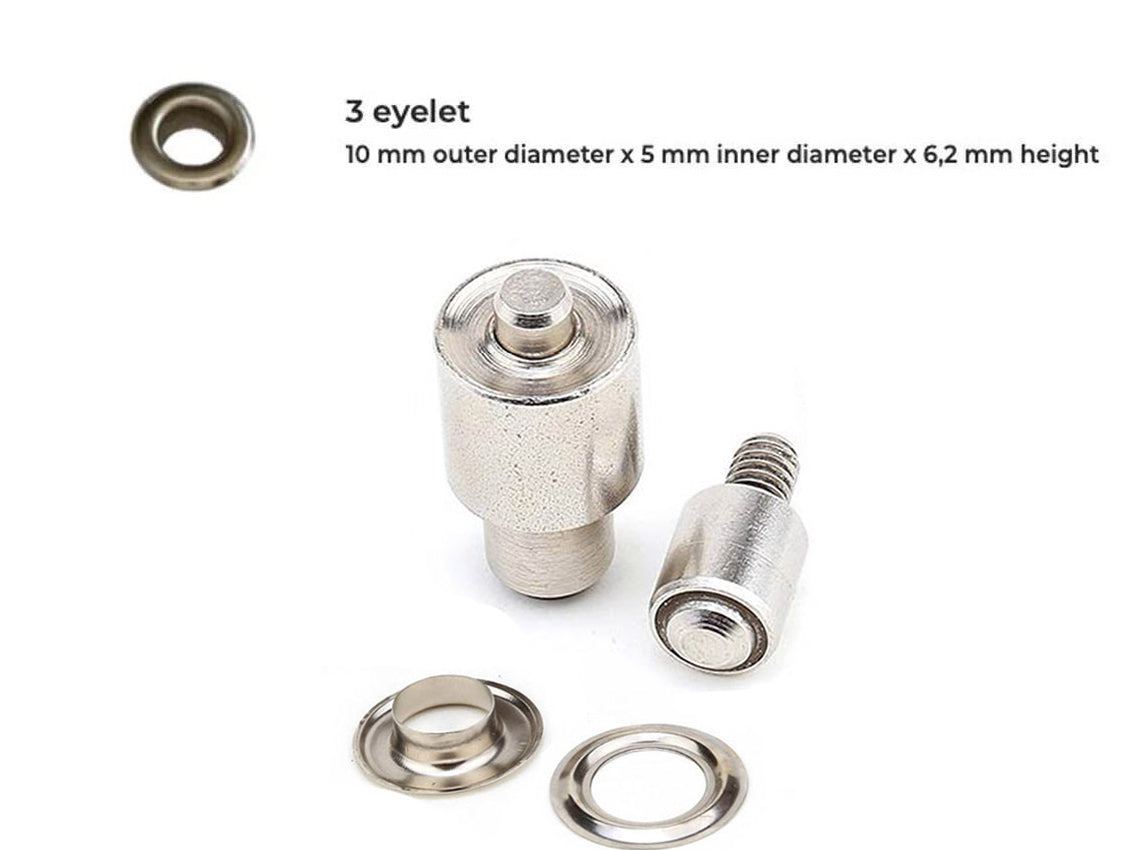 Kit de presse à main pour cuir pour la pose de rivets, d'œillets et de boutons-pression