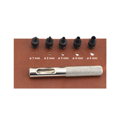 Hole Punch 1 mm to 5 mm Interchangeable Puncher Bits