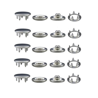 Capped Prong Snap Button Fastener 9,5 mm = 3/8"