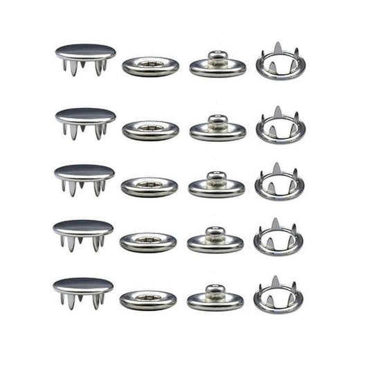 Capped Prong Snap Button Fastener 9,5 mm = 3/8"
