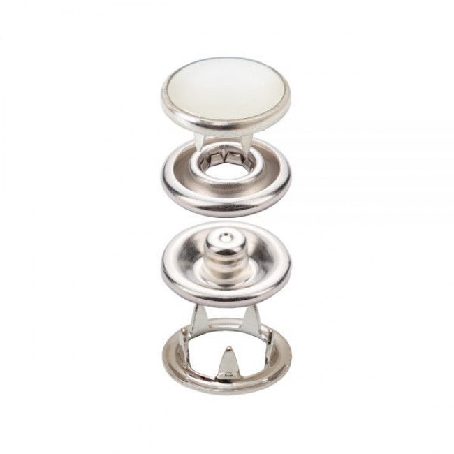 Pearl Capped Prong Snap Button Fastener 9,5 mm = 3/8"