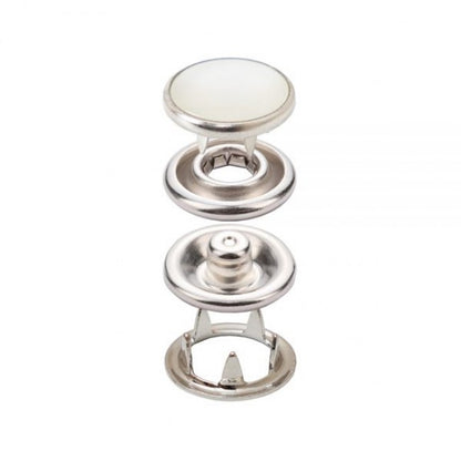 Pearl Capped Prong Snap Button Fastener 9,5 mm = 3/8"