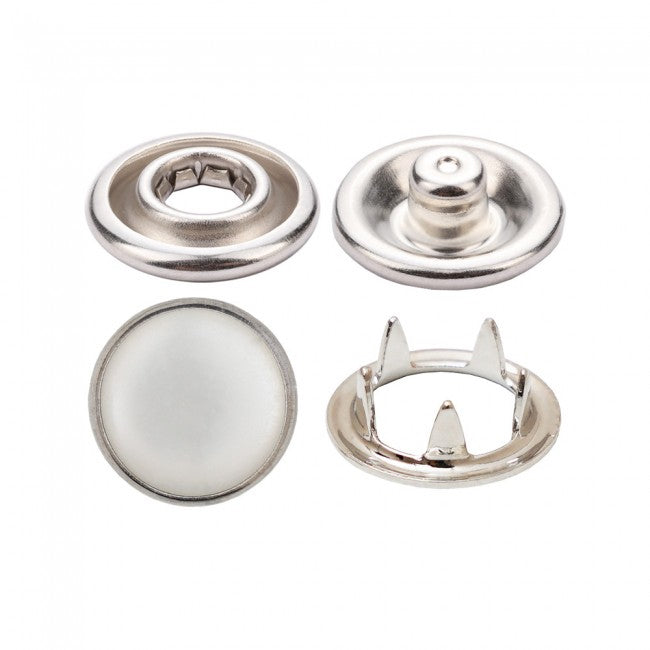 Pearl Capped Prong Snap Button Fastener 9,5 mm = 3/8"