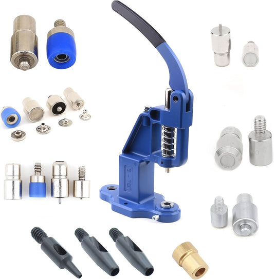 Kit de presse à main pour cuir pour la pose de rivets, d'œillets et de boutons-pression