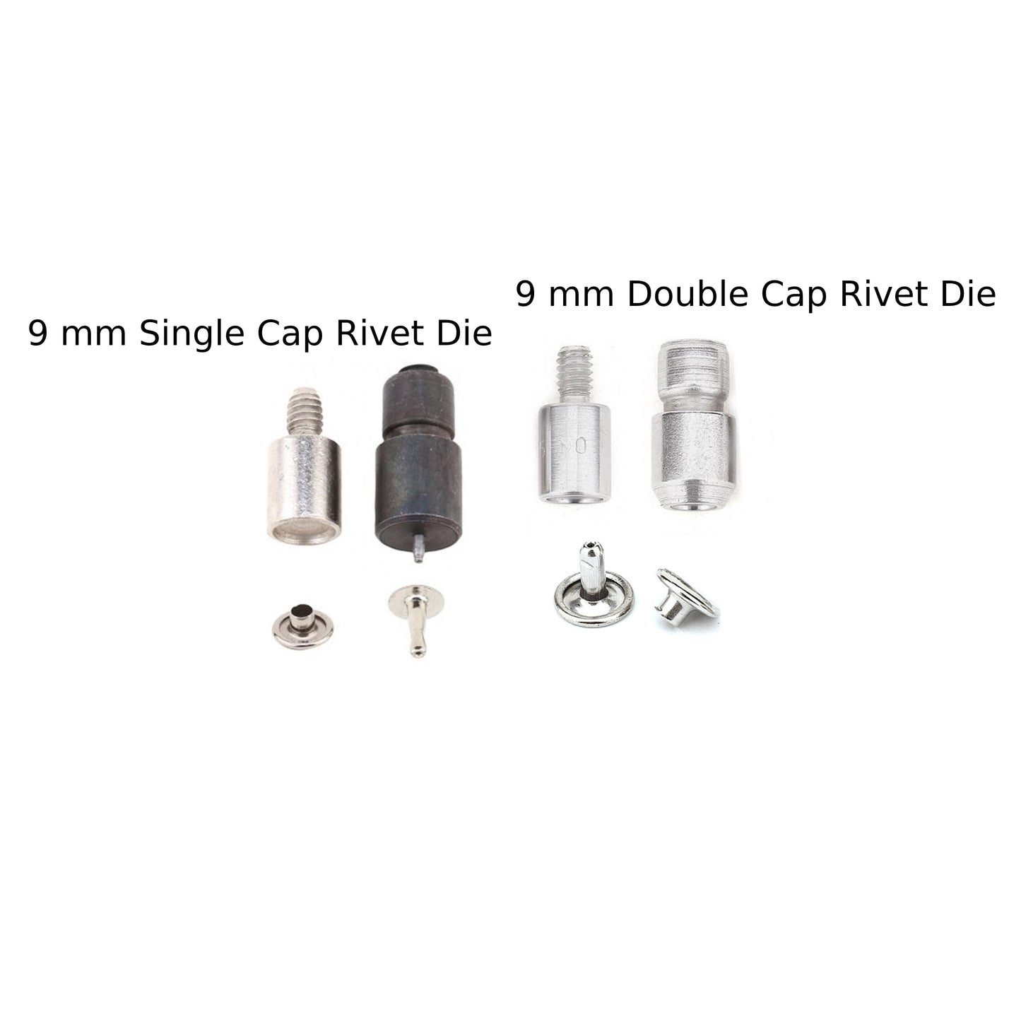 Kit de presse à main pour cuir pour la pose de rivets, d'œillets et de boutons-pression