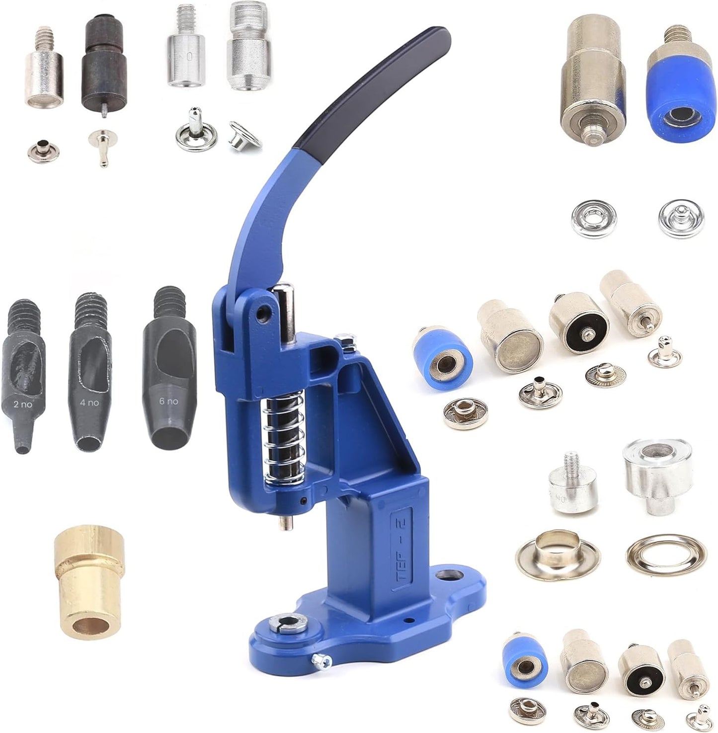 Kit de presse à main pour cuir pour la pose de rivets, d'œillets et de boutons-pression