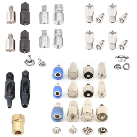 Rivet, Eyelet, Grommet and snap Button Setting die Set for Hand Press Machine