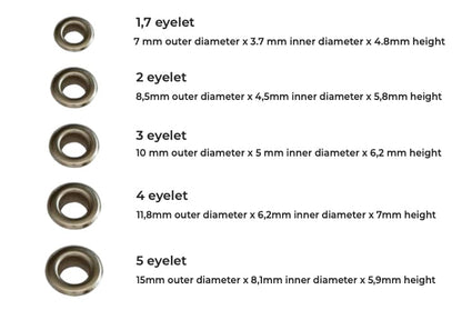 Grommet Press Machine with 5 Sizes Setting Dies