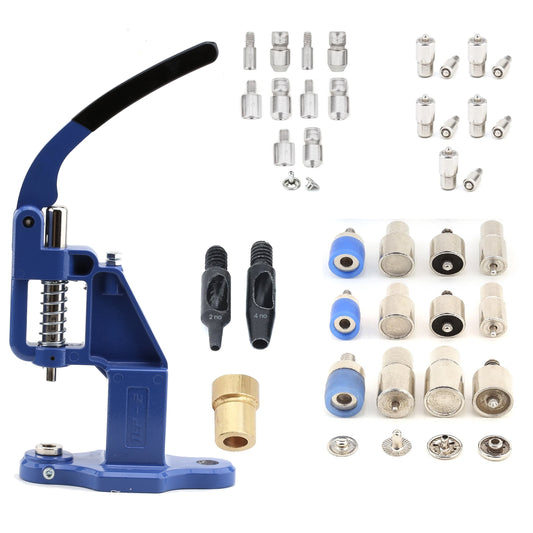 Presse à main pour boutons-pression, rivets, œillets et œillets avec matrices de réglage