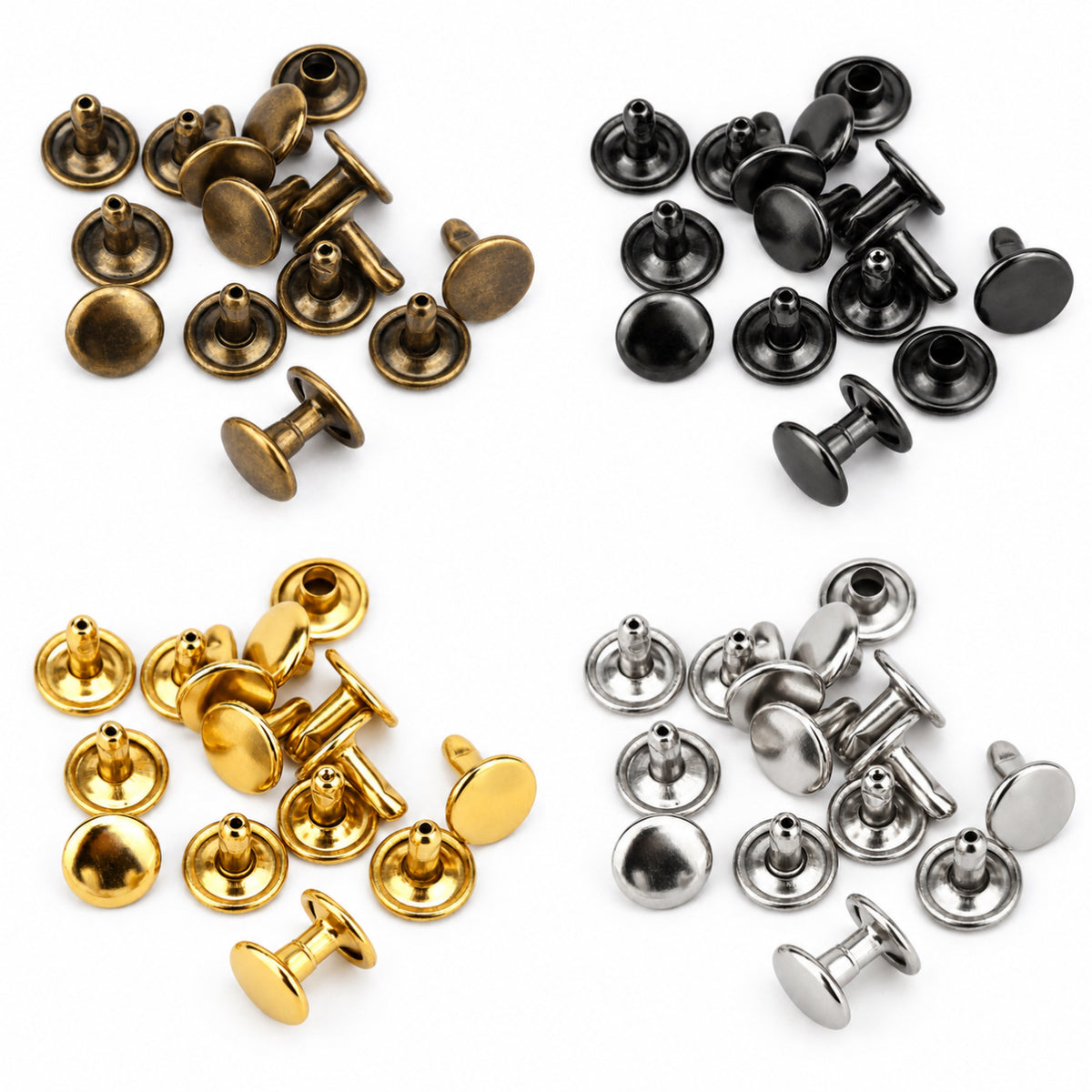 7 mm (0,28 inch) Double Cap Round Tubular Metal Rapid Rivet Stud
