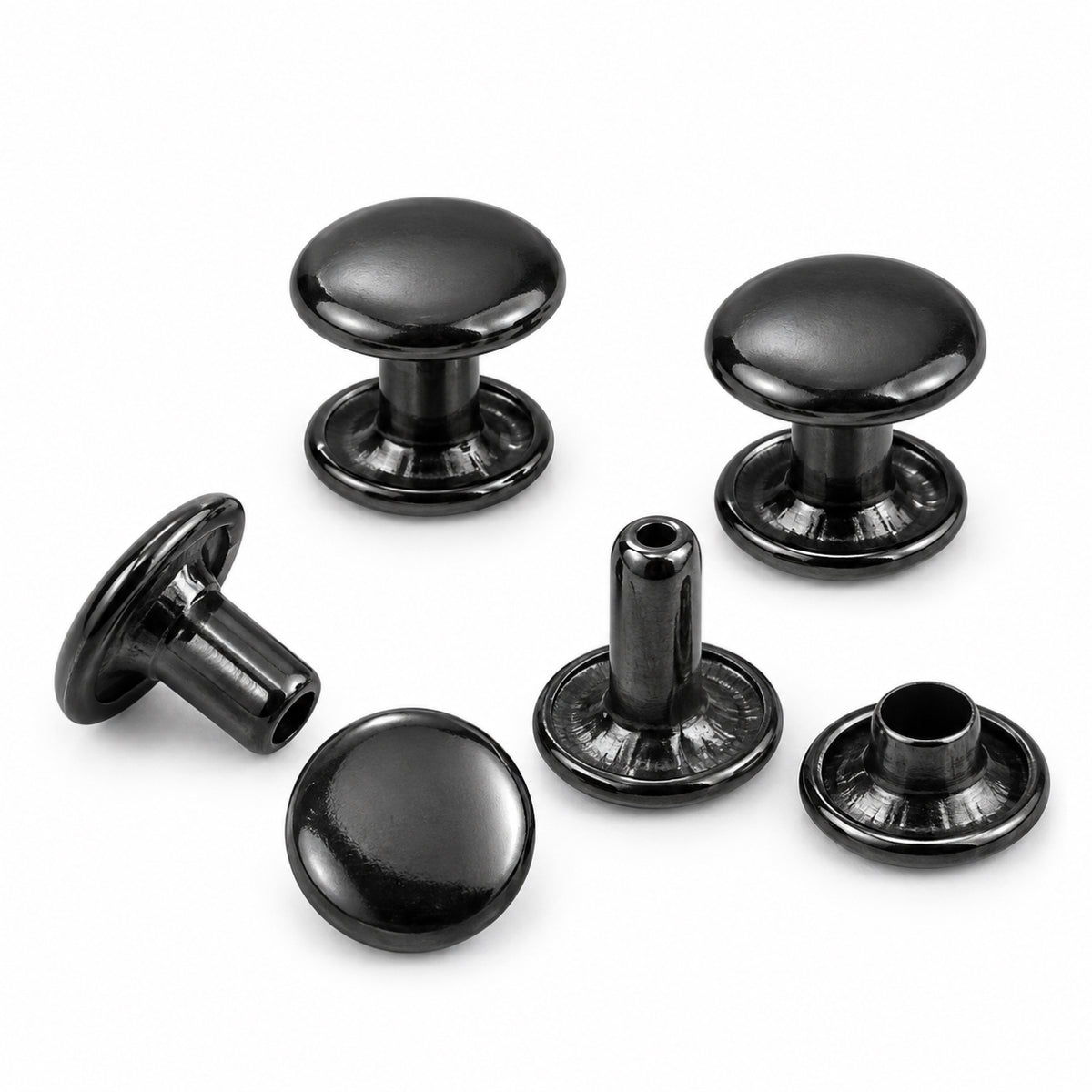 7 mm (0,28 inch) Double Cap Round Tubular Metal Rapid Rivet Stud