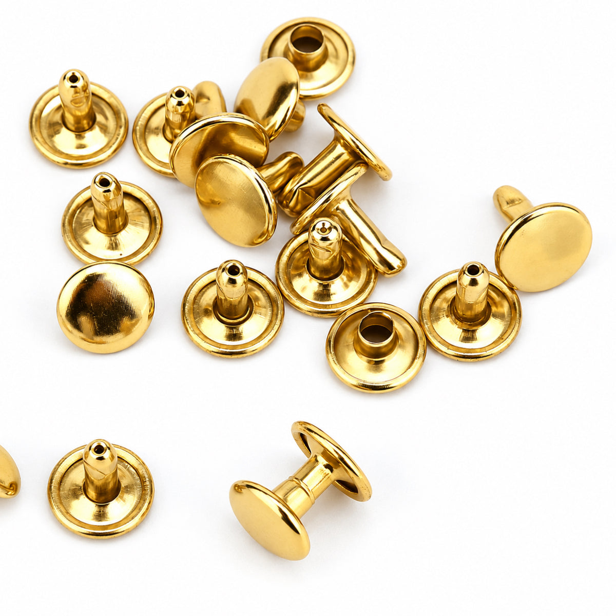 7 mm (0,28 inch) Double Cap Round Tubular Metal Rapid Rivet Stud