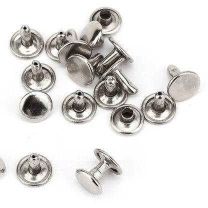 9 mm (0,35 inch) Double Cap Round Tubular Metal Rapid Rivet Stud
