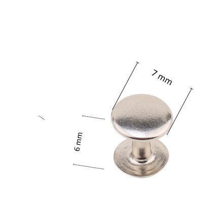 7 mm (0,28 inch) Double Cap Round Tubular Metal Rapid Rivet Stud