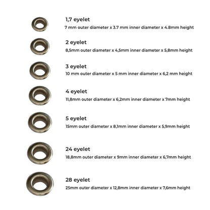 3/8'' (9mm) Eyelet Grommet Fastener Setting Dies for Hand Press Machine