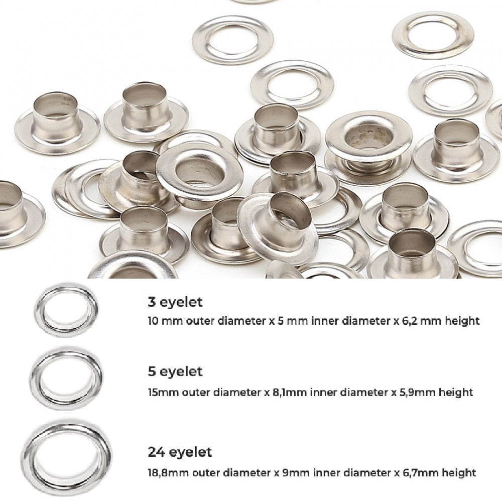 1000 pcs Metal Snap Fastener Kit, 10 Types Sewing Hardware Set with Snaps, Eyelets, Rivets and Cover Button Blanks for Fabric