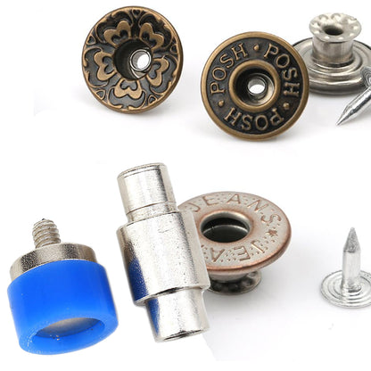14 mm (0,55 Zoll) Jeansknopf-Schablonen mit Metallloch