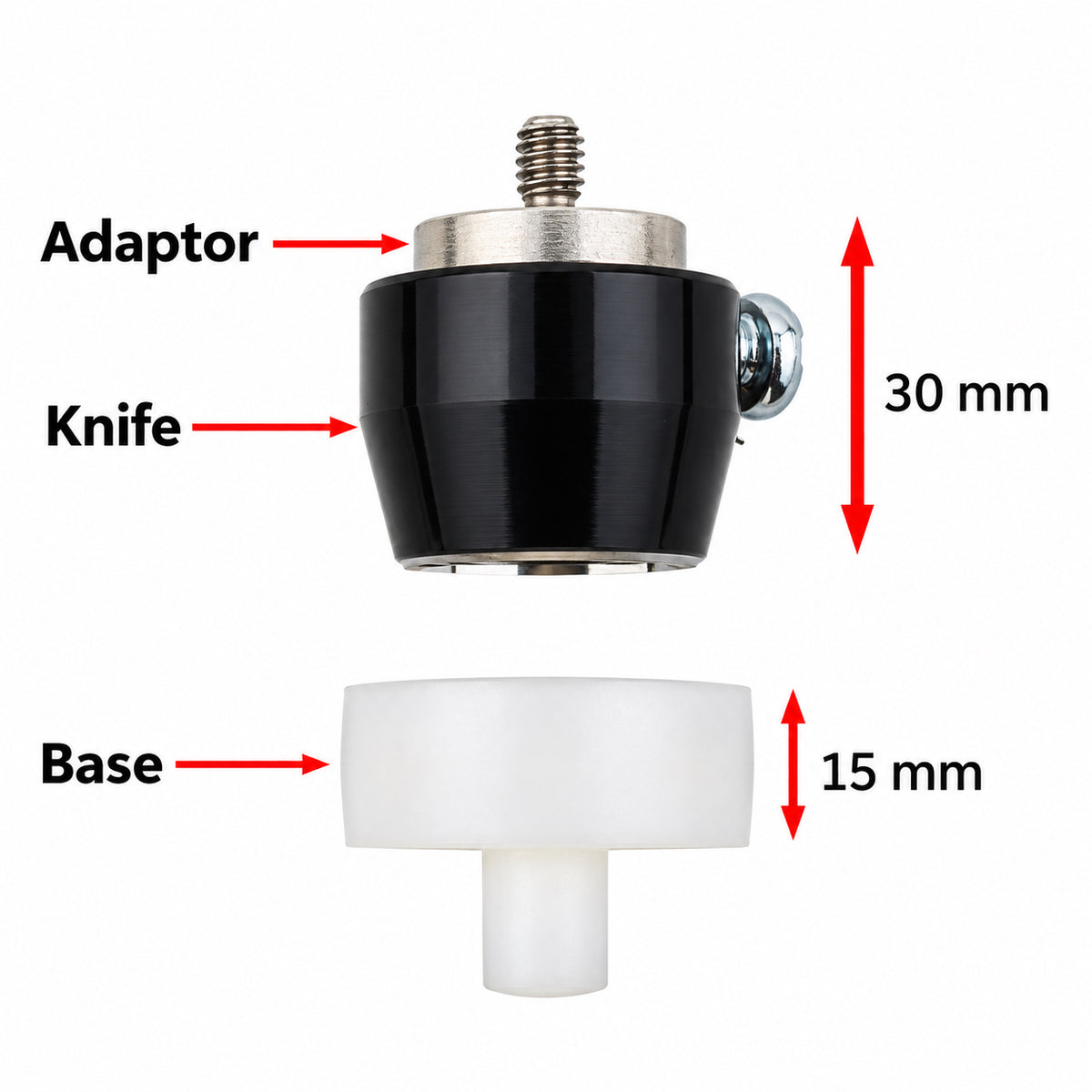 32 mm Fabric and Leather Circle Cutter Knife Die Kit for Hand Press
