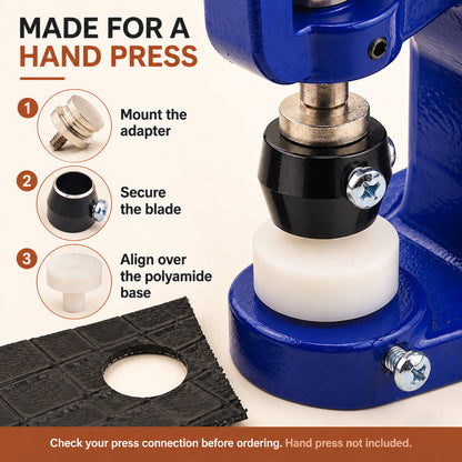 32 mm Fabric and Leather Circle Cutter Knife Die Kit for Hand Press