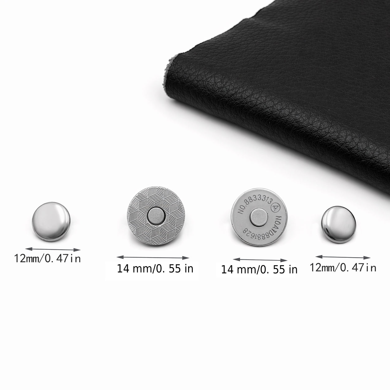 14 mm (0.55'') Magnetic Purse Snap Clasps Button for Bags Clothes Wears Clothes