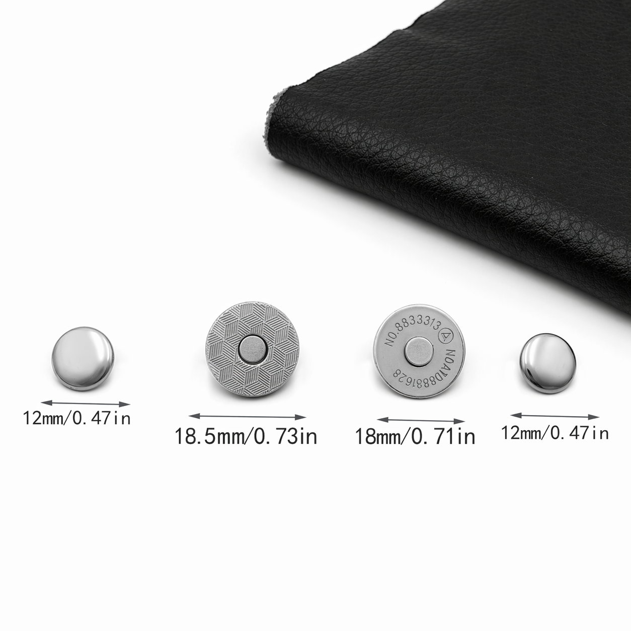 18 mm (0.71'') Magnetic Purse Snap Clasps Button