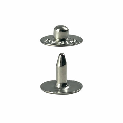Denim Fasteners Nipple Jeans Rivets 9.5mm 3/8 inch 100 Sets