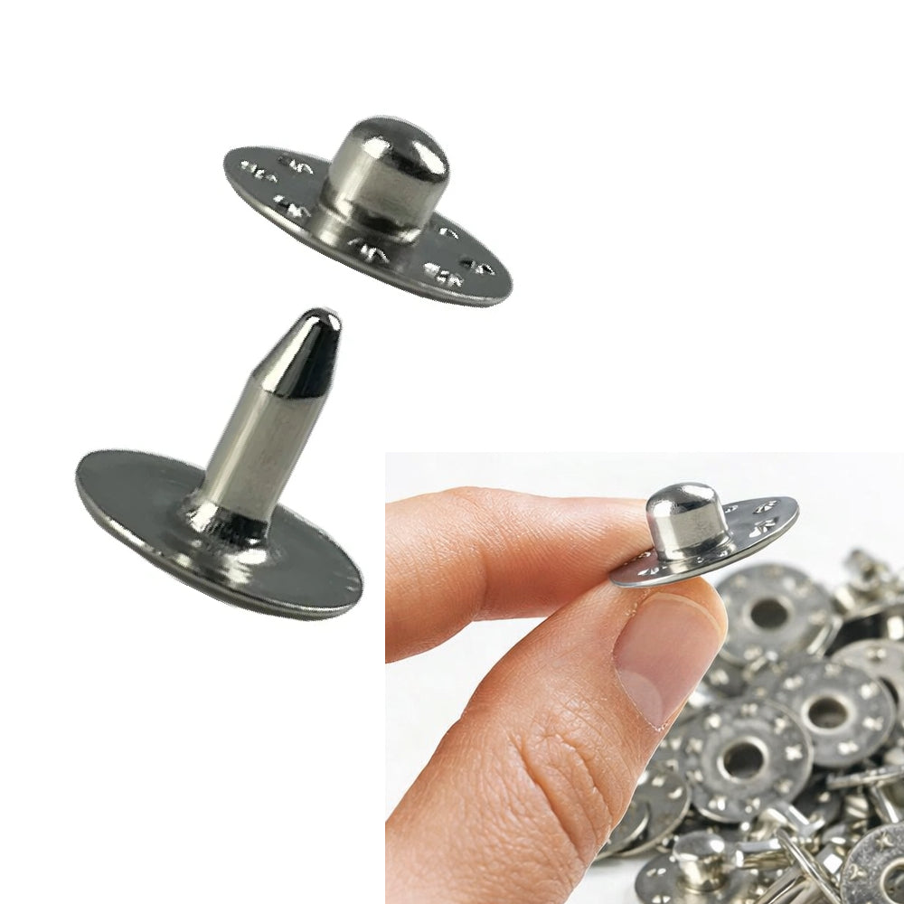 Denim Fasteners Nipple Jeans Rivets 9.5mm 3/8 inch 100 Sets