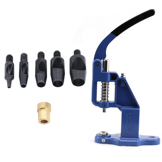 Ensemble de poinçonnage de trous pour cuir avec presse à main 1 mm, 3 mm, 5 mm, 7 mm, 9 mm