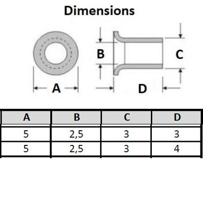 3/8 Zoll (9 mm) Ösen-Einstellmatrizen für Ösenverschlüsse für Handpresse