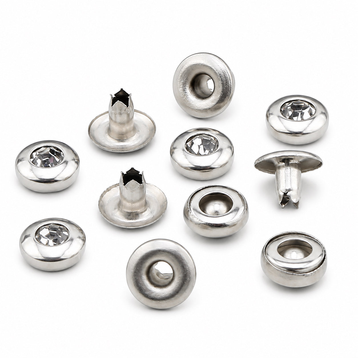 7,5 mm (0,30 inch) Crsytal Rhinestone Rivets