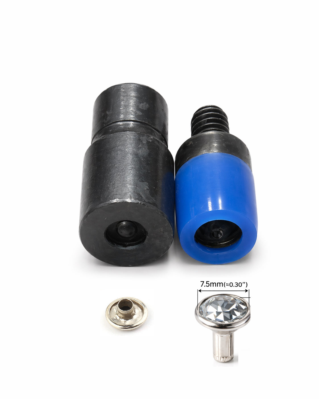 7.5 mm 0.30'' Crystal Rhinestone Rivet Die Set for Hand Press Machine