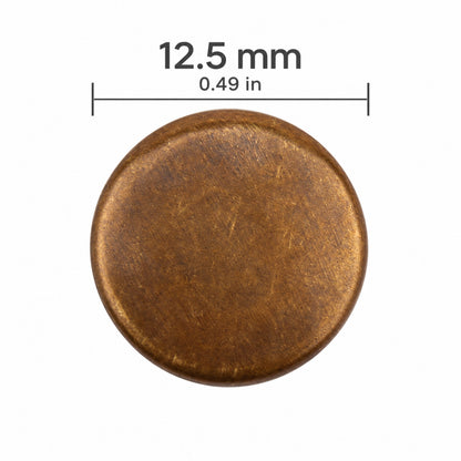 0.49 Inch (12.5mm) Line 20 Antique Brass S Spring Snap Fasteners
