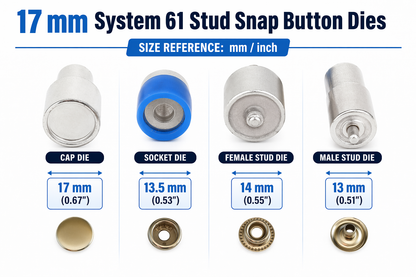 15 mm Druckknopf-Stanzform für Handpresse